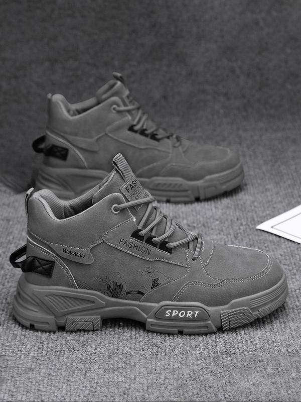 Men's Fashionable Lace Up Front Ankle Boots, Casual Comfortable Waterproof Non-slip Boots for Outdoor Sports, Male All-match Round Toe Shoes for Daily Wear