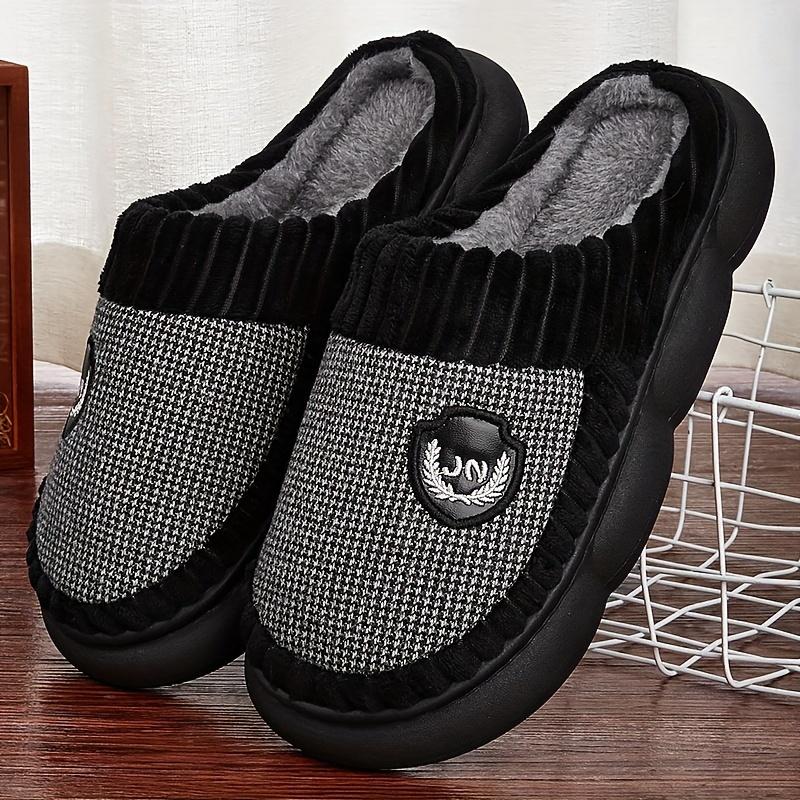 Men's Cozy Plush House Slippers - Lightweight, Anti-skid, Breathable Design - Perfect for Indoor Comfort in Fall Winter