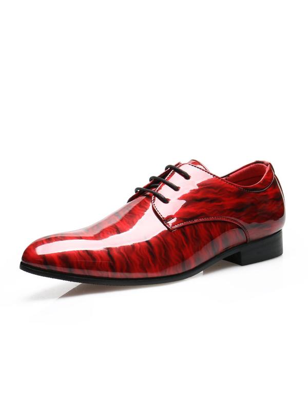 Men's Fashionable Graphic Lace Up Dress Shoes, Business Style Pointed Toe Shoes for Work Office, Formal Shoes for Men