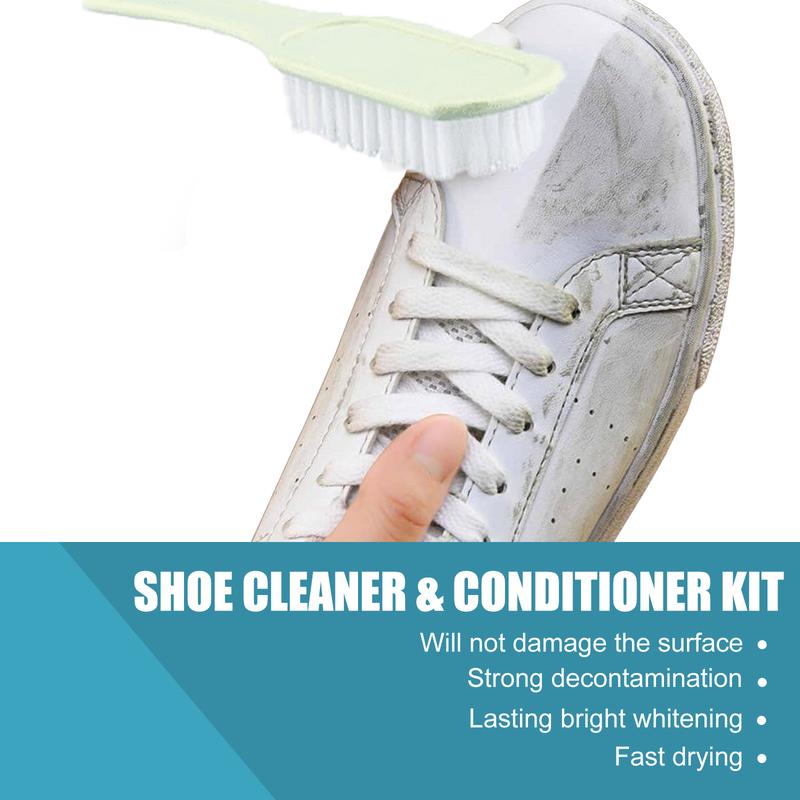 Shoe Cleaner Foam with Brush and Towel - Effective Shoe Cleaning Solution for White Shoes and Sneakers