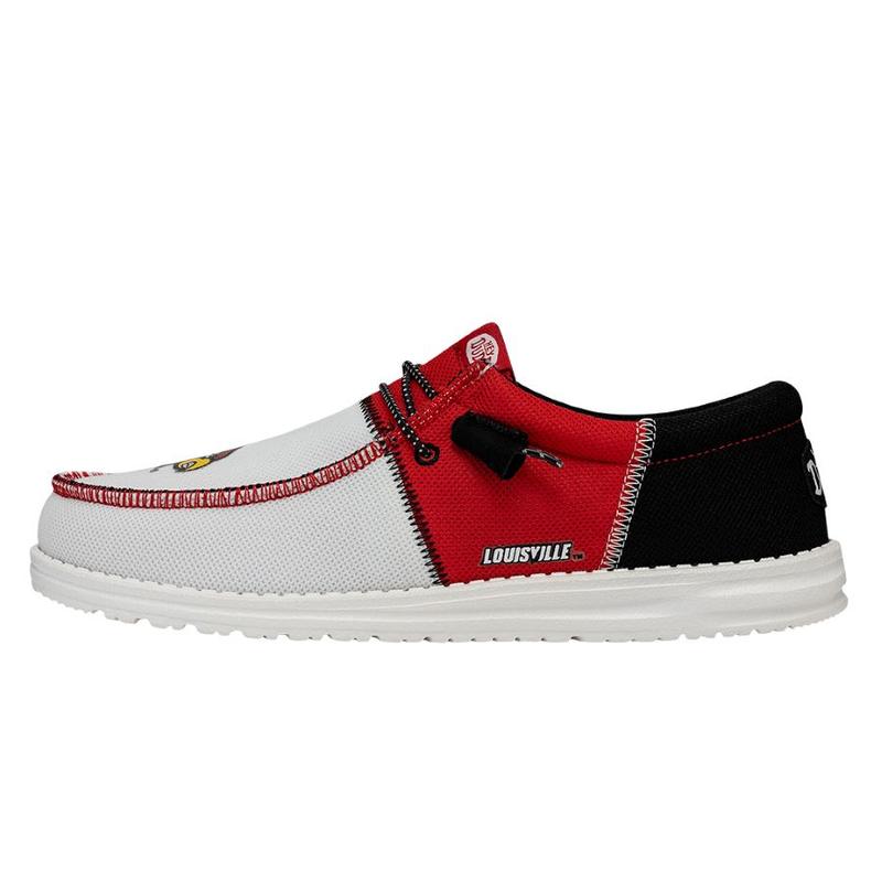 HEYDUDE Wally Tri Louisville Cardinals - Mens Comfortable Slip on Shoes