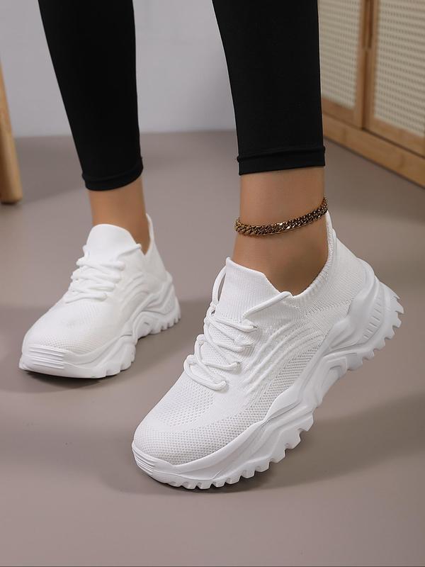 Women's Fashionable Lace Up Low Top Sneakers, Lightweight Breathable Comfortable Sports Running Shoes for Daily Wear, Perfect for Students and Outdoor Sports