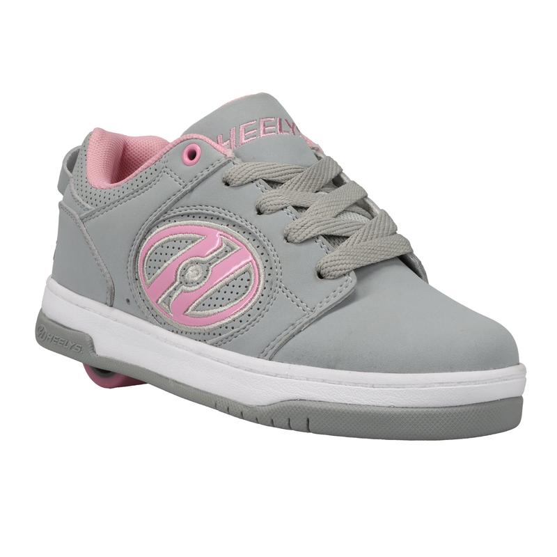 Heelys Skate Shoes with Wheels | Voyager in grey and pink