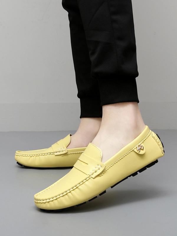 Men's Business Casual Solid Color Moccasins Shoes, Fashionable Breathable Comfortable Loafers Shoes for Men for Daily Wear, Lightweight Breathable Shoes for Men