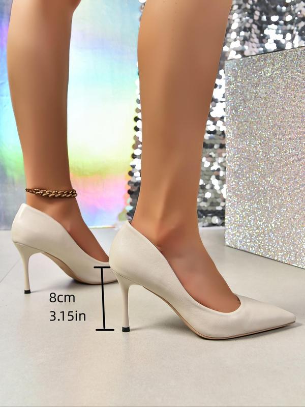 Women's Elegant Pointed Toe Stiletto Heels, Trendy Minimalist High Heels, Fashionable Heels for Party & Daily Wear