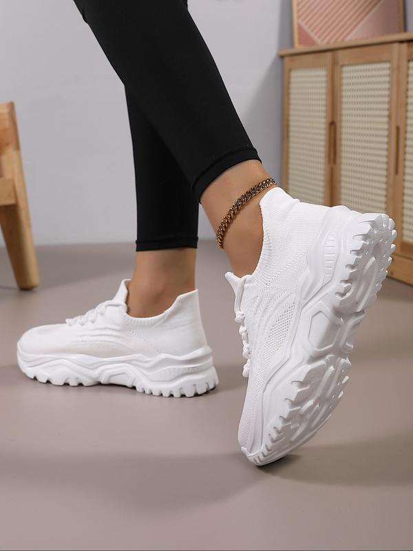 Women's Fashionable Lace Up Low Top Sneakers, Lightweight Breathable Comfortable Sports Running Shoes for Daily Wear, Perfect for Students and Outdoor Sports