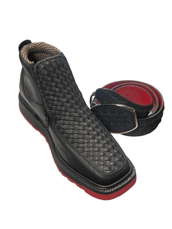 Zapato Suela Roja Incluye Cinto Gratis Para Caballero Walking Shoes