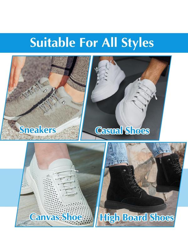 No Tie Shoelaces, Semicircular Design Stretch Shoelaces, High Elasticity Shoes Laces for Sneakers, Shoes Accessories for Women & Men