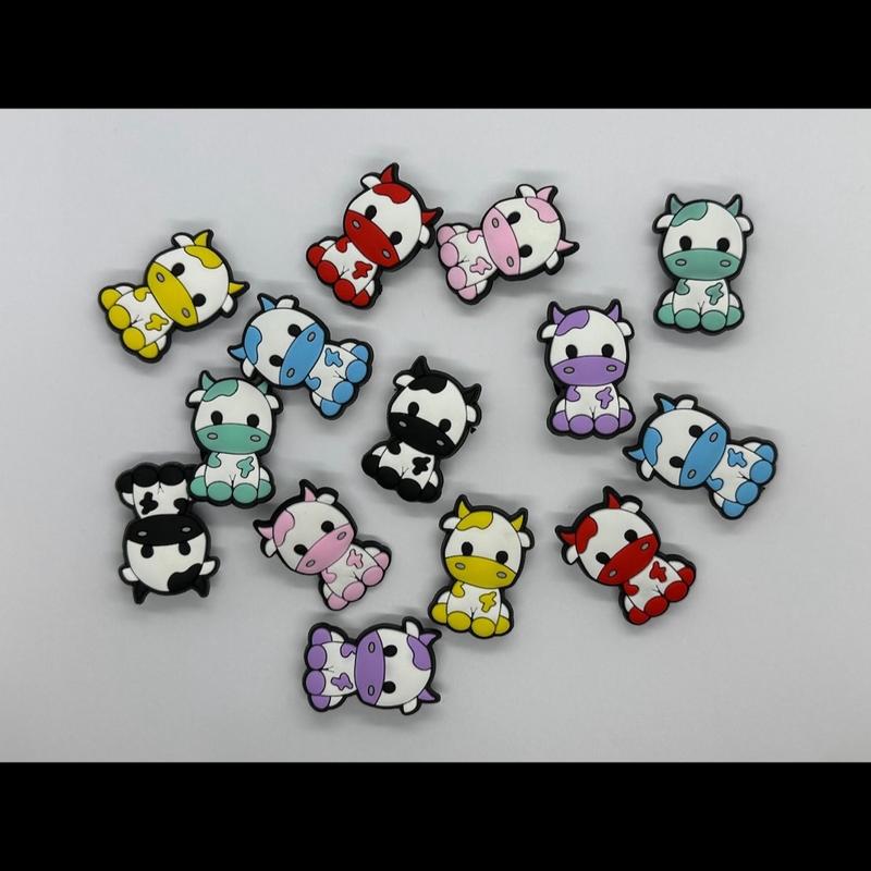 Cute Colored Cow Croc Charms