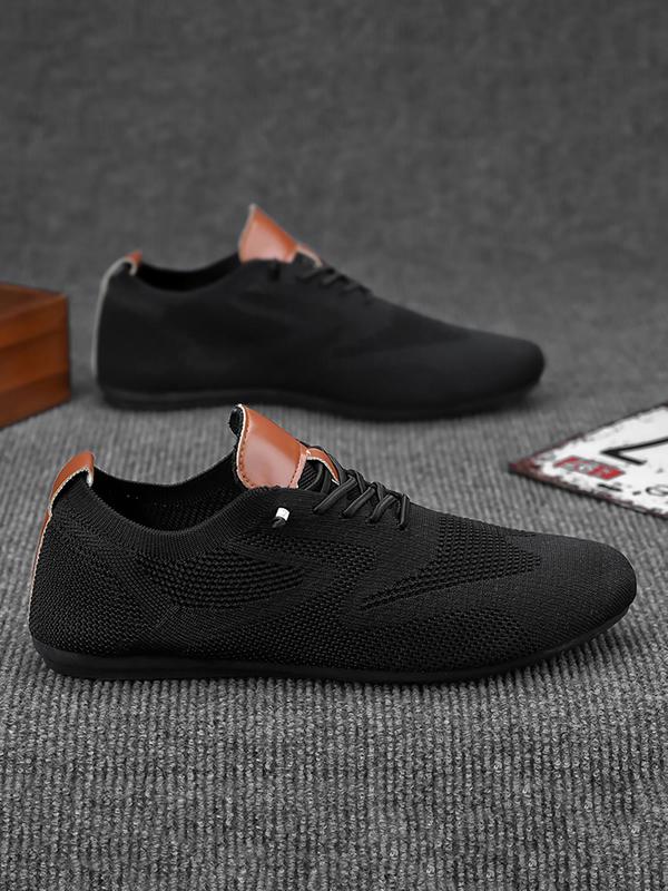 Men's Casual Lace Up Low Top Sneakers, Fashionable Breathable Comfortable Sports Shoes, Male All-match Round Toe Shoes for Daily Wear