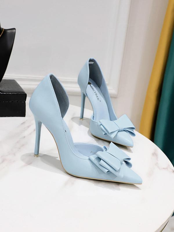 Women's Elegant Bowknot Design Stiletto Heels, 2024 New Style Fashionable Pointed Toe High Heels for Women for Party, Elegant Fashion Women's Shoes for Daily Wear