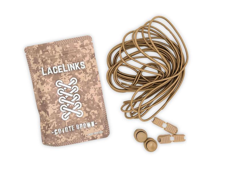 Lacelinks Elastic Combat Bootlaces - High Strength Polyester - Cut to Length 98in