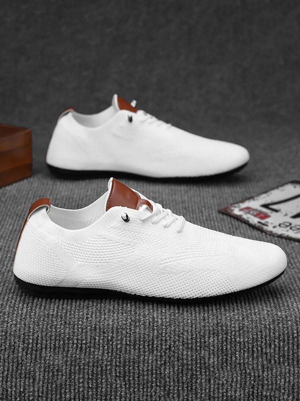 Men's Casual Lace Up Low Top Sneakers, Fashionable Breathable Comfortable Sports Shoes, Male All-match Round Toe Shoes for Daily Wear