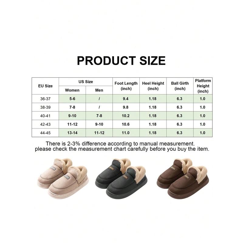 Cozy House Shoes Memory Foam Suede Slipper Boots With Fuzzy Plush Lining And Collar Winter Non Slip House Shoes For Indoor Outdoor