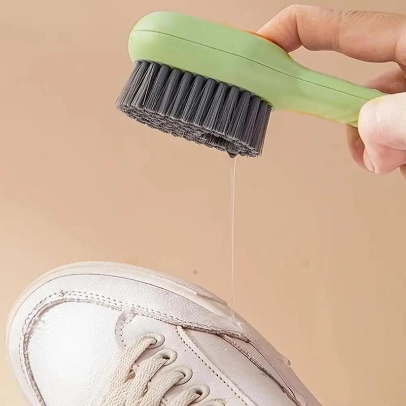 Shoe Cleaning Brush, 1 Count Portable Household Soft Brush with Soap Dispenser, Multifunctional Cleaning Tool for Shoe Clothing, Cleaning Gadgets for Home, Summer Gift