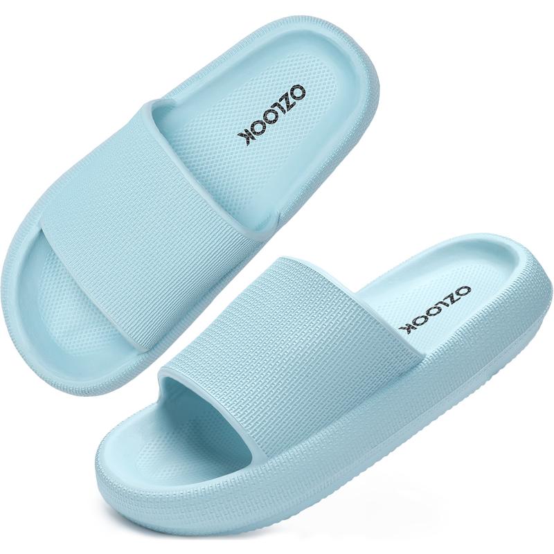 Unisex Soft Slippers, Non-slip Textured Design, Stylish Footwear，Cloud Slippers for Men, Pillow House Slippers Shower Shoes Indoor Slides Bathroom Sandals, Ultimate Comfort, Lightweight, Thick Sole, Non-Slip, Easy to Clean