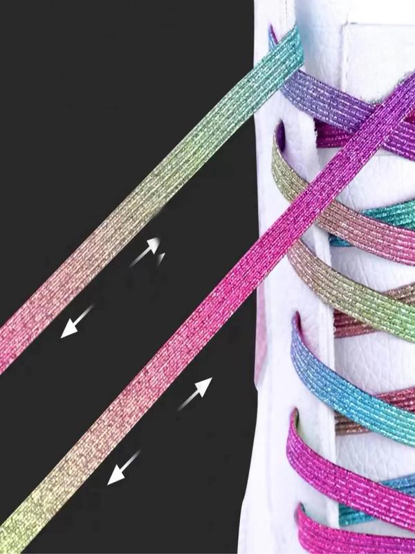 1 Pair Simple Colorful No-tie Shoelaces, Casual Versatile Shoelaces, Fashion Shoes Accessories for Men & Women