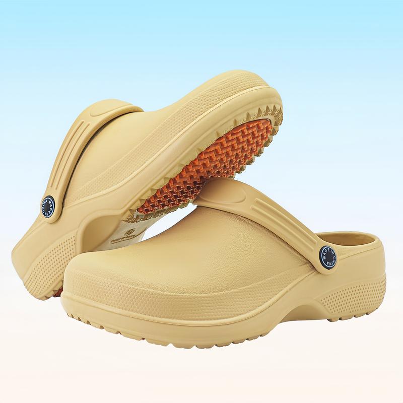 Professional Chef Clogs for Women, Minimalist EVA Work Shoes, Non-Slip Waterproof Medical Nursing Shoes, All-Season Slip-On Service Footwear with TPR Sole - Hand Washable, Quanzhou-Origin