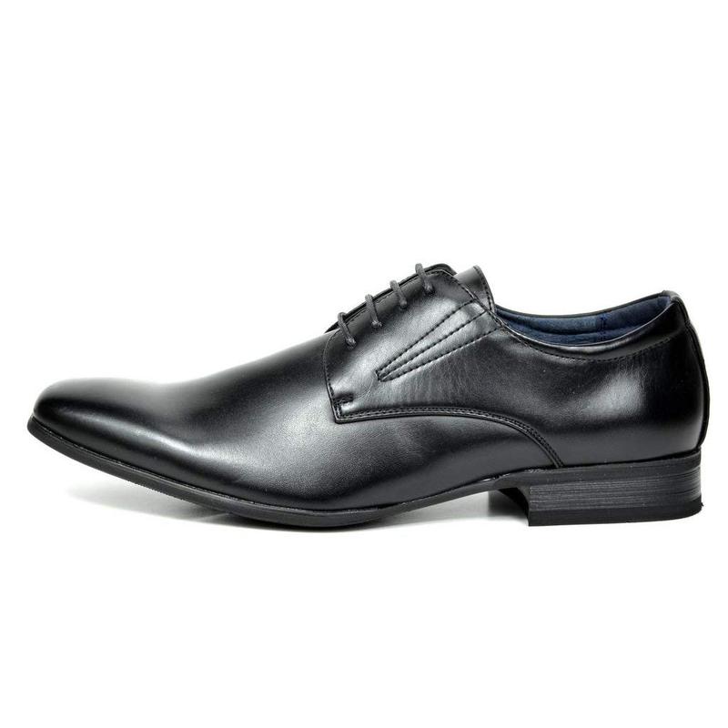 Bruno Marc Men's Retro Vegan Leather Oxford Shoes with Square Toe