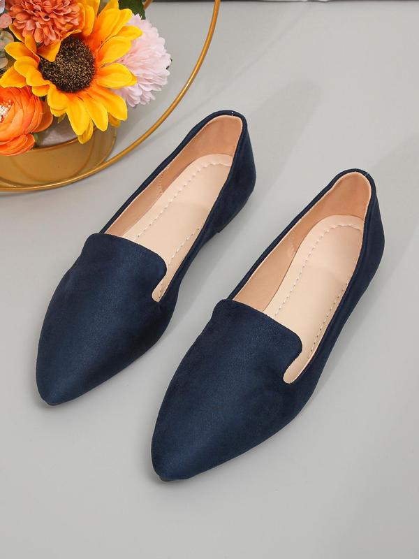 Women's Elegant Pointed Toe Flat Shoes, 1 Pair Casual Comfortable Soft Sole Slip on Shoes for Daily Wear, Lightweight Breathable Shoes for Daily Wear, Perfect for Women & Girls and Outdoor