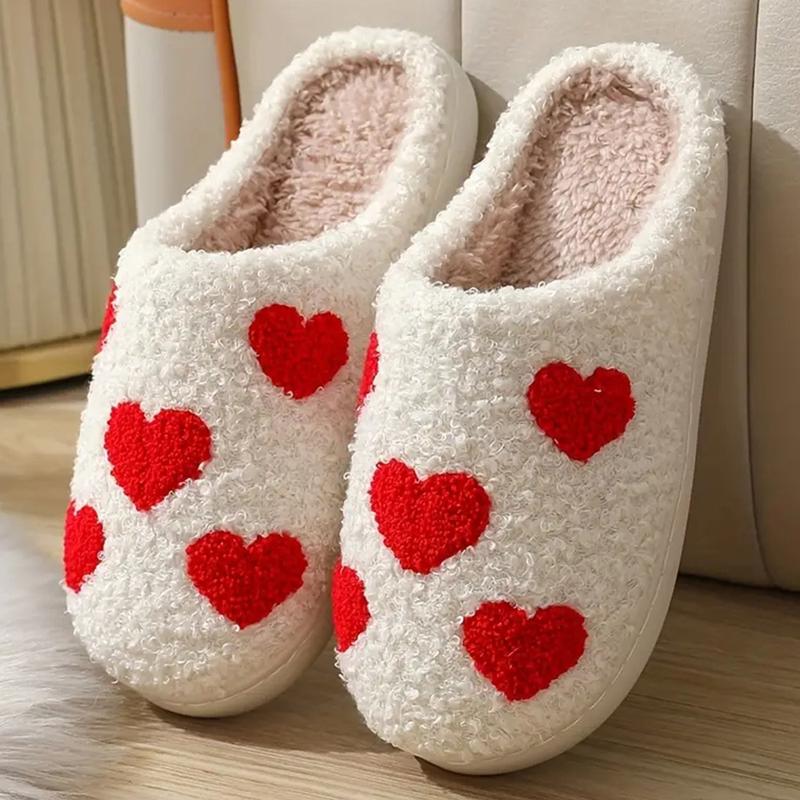 2024 Women's Autumn Winter New Embroidered Pattern Slippers, Warm Casual Closed Toe Soft Flat House Indoor Bedroom Mom Slippers