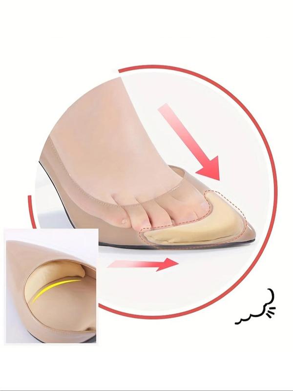 Summer Forefoot Insert Toe Plug, Half Forefoot Pad, Comfort  Anti-pain Shoe Toe Front Long Toe Filler Shoe Cushion