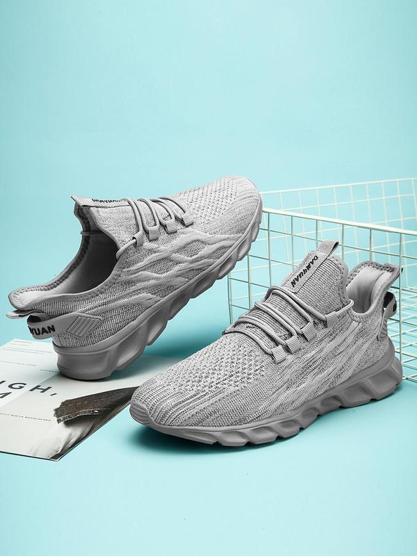 Men's Minimalist Lace Up Low Top Mesh Sneakers, Casual Breathable Comfortable Sports Running Shoes, Men Sneakers, All-match Basic Shoes for Daily Wear