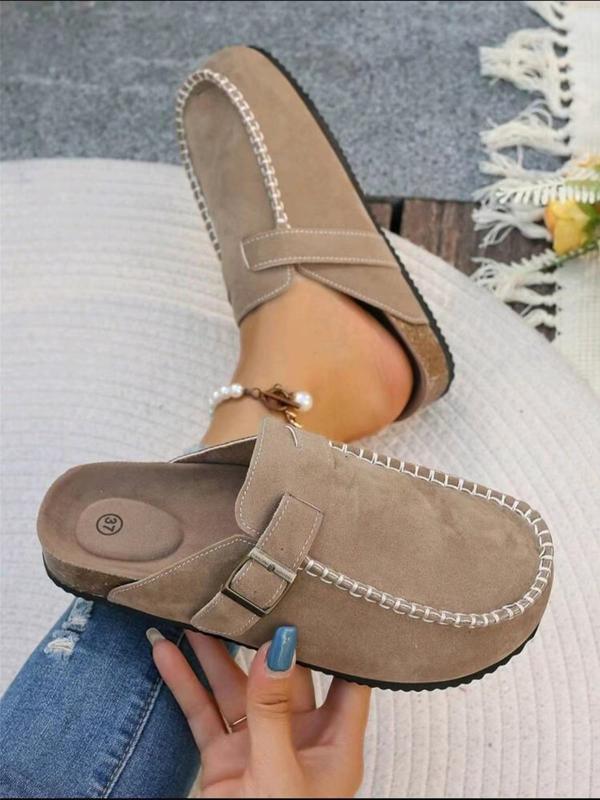 Women's Fashionable Belted Slip-on Slippers, Casual Comfortable Flat Sandals for Beach, Fashionable Shoes for Daily Wear