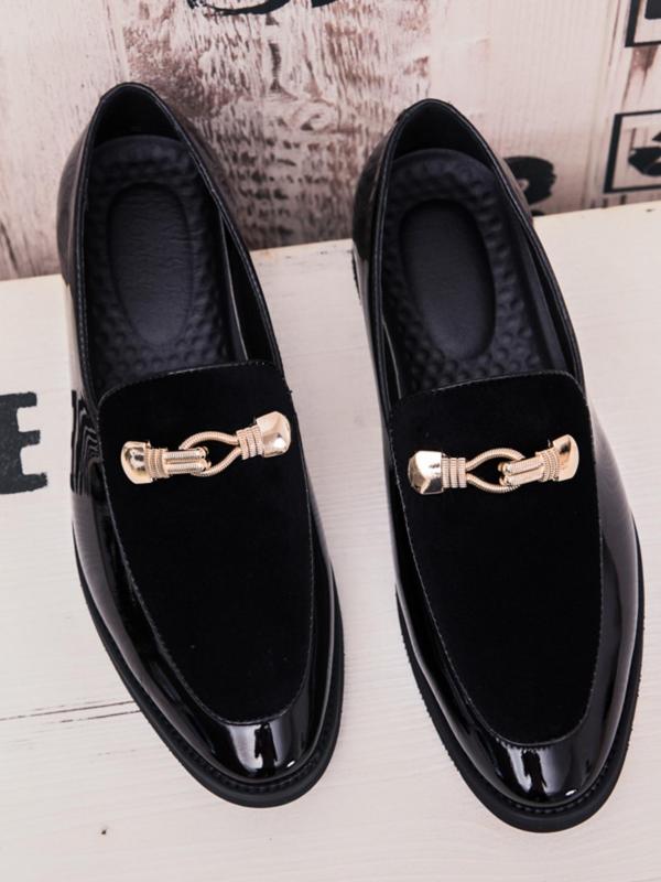 Men's Business Formal Slip-on Loafers, 2024 New Style Fashionable Solid Color Loafers for Work Office, Male All-match Commuter Shoes for Daily Wear