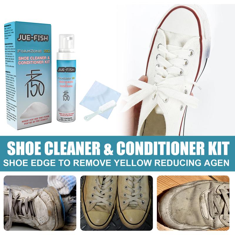 Shoe Cleaning & Repairing Kit White Shoes Cleaning Stains Yellow Trim Bright White Portable Brightener Footwear Comfort Bedroom Walking Bridal Instant Sole and Sneaker Cleaner