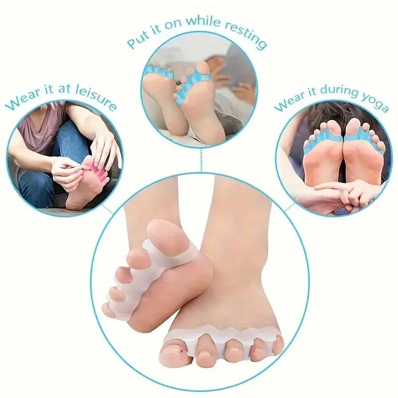 Soft Gel Toe Separators, 1 Pair Big Toe Spacers, Toe Cushion Pads for Daily Use, Foot Care Product for Adult & Kids