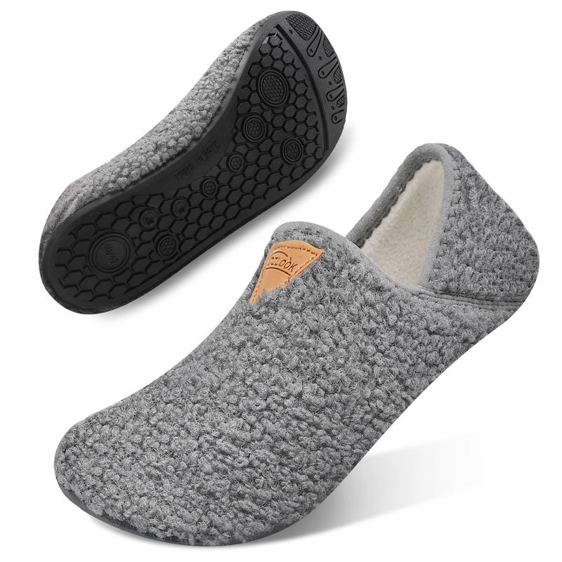 Full Foot Wrap, Warm Plush Slippers Memory Cotton Warm Indoor Slippers Winter Warm Non-Slip Rubber Sole Women  Footwear Shoe Comfort Slide