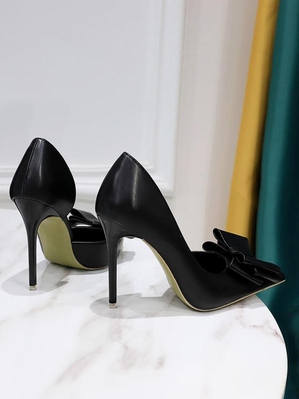 Women's Elegant Bowknot Design Stiletto Heels, 2024 New Style Fashionable Pointed Toe High Heels for Women for Party, Elegant Fashion Women's Shoes for Daily Wear