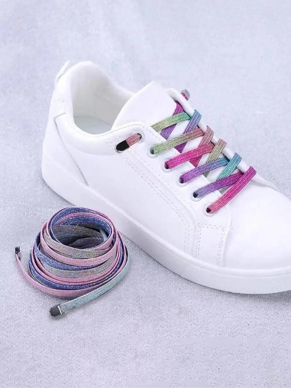 1 Pair Simple Colorful No-tie Shoelaces, Casual Versatile Shoelaces, Fashion Shoes Accessories for Men & Women