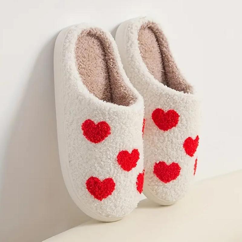 2024 Women's Autumn Winter New Embroidered Pattern Slippers, Warm Casual Closed Toe Soft Flat House Indoor Bedroom Mom Slippers