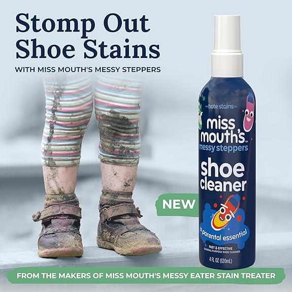 Miss Mouth's Messy Steppers Shoe Cleaner Kit - Footwear Cleaner from the makers of Miss Mouth's Messy Eater Stain Treater