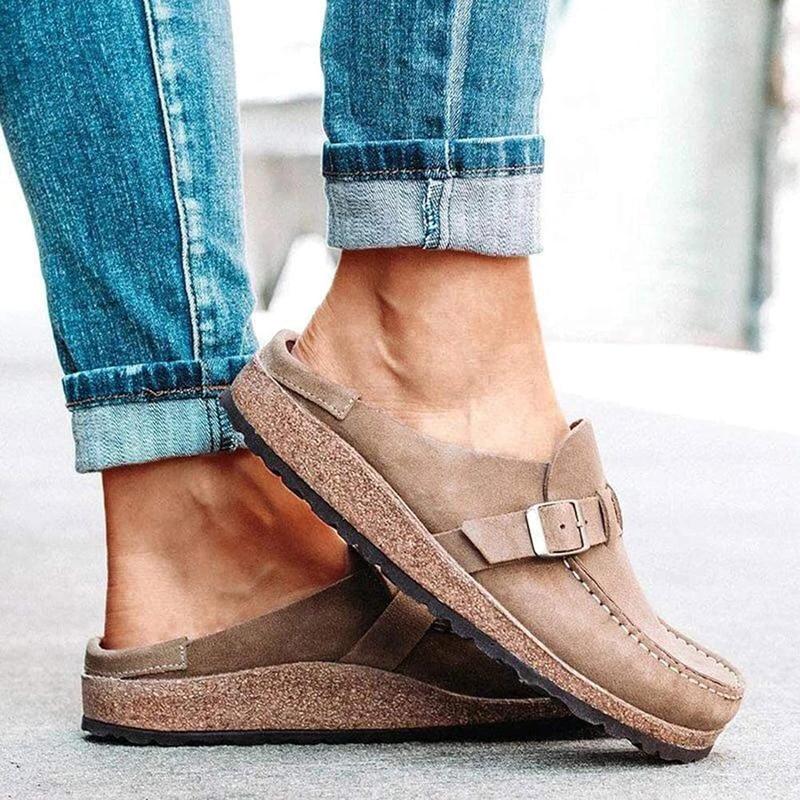 2024 Women Suede Clogs Mules Garden Loafer Shoes Memory Foam Slipper Casual  Sneakers Comfortable Slip on Sandals Anti-Slip Backless Home Office Walking Shoes