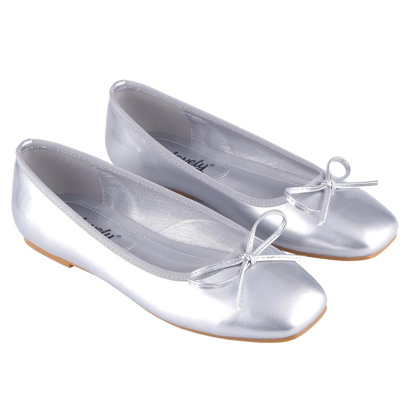 Belovely Women's Ballet Flats with Bowknot Decoration | Elegant & Classy Doll-Inspired Comfort Coquette Shoes for Walking 