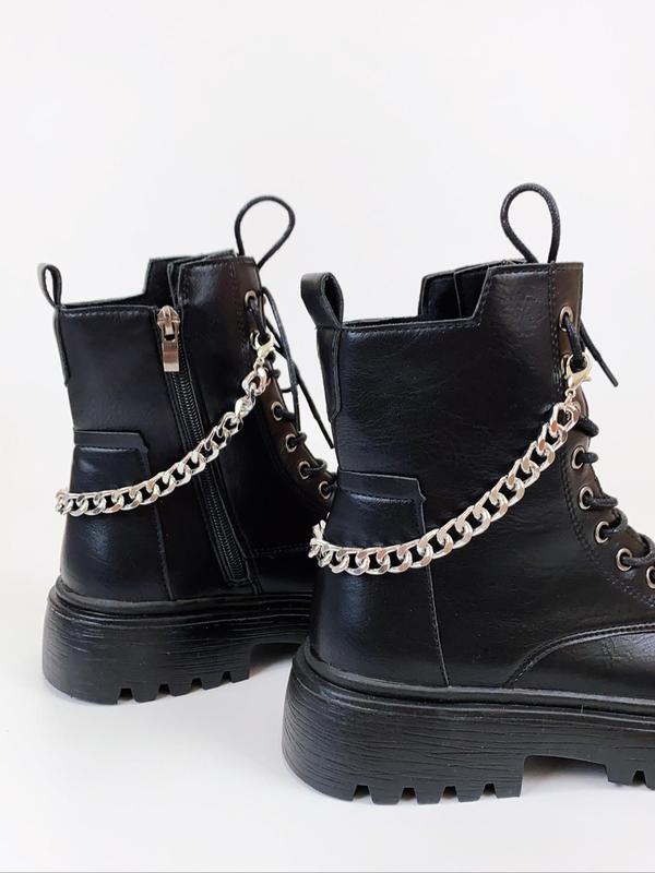 Punk Style Chain Design Shoes Decorations, Fashionable Shoes Accessories for Women & Men, Trendy All-match & Exquisite Shoes Decorations for Birthday Gift