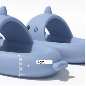 Cloud-Like Shark Slides - Cushioned Open-Toe Sandals with Novelty Pillow Design, Soft Plush Upper, Anti-Slip Sole for Men's Comfortable Walking Experience