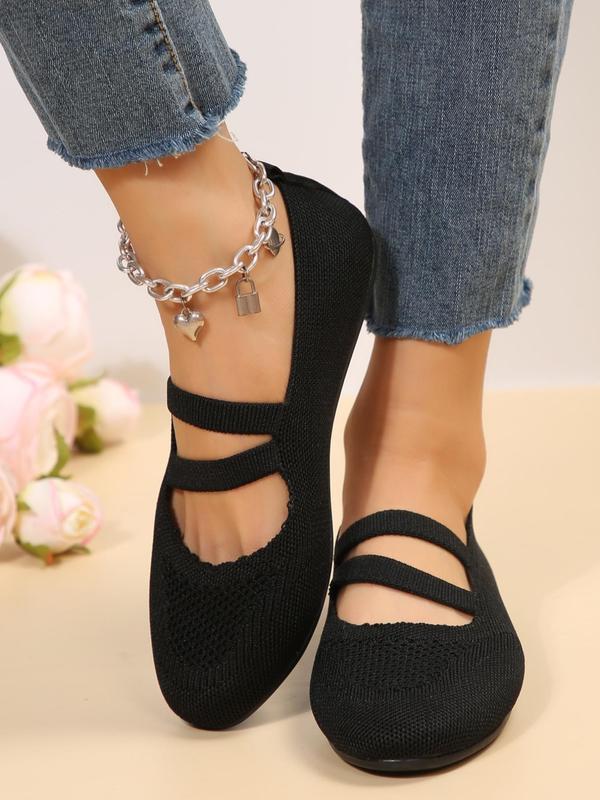 Women's Simple Plain Color Flat Flats, Casual Comfortable Versatile Shoes, Fashionable Round toe Breathable Flat Shoes