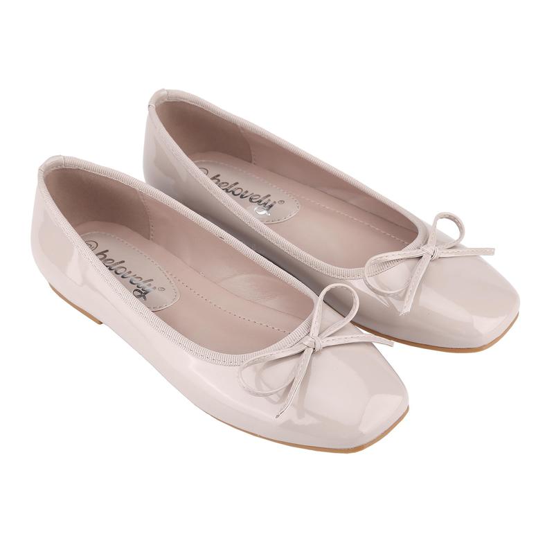 Belovely Women's Ballet Flats with Bowknot Decoration | Elegant & Classy Doll-Inspired Comfort Coquette Shoes for Walking 