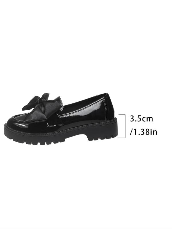 Women's Fashionable Solid Color Platform Loafers, Casual Comfortable PU Leather Shoes for Daily Wear, Lightweight Breathable Shoes for Women & Girls Shoes Loafers