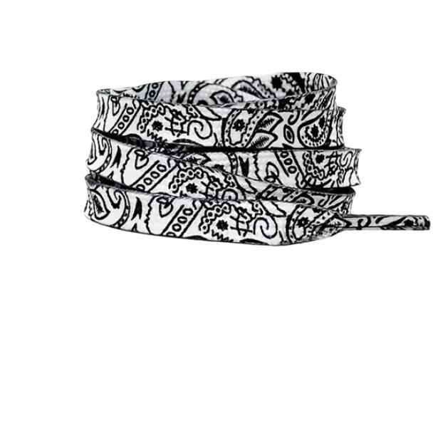 Bandana pattern shoelaces + hypebeast + sports + shoelaces + fashion + bandana