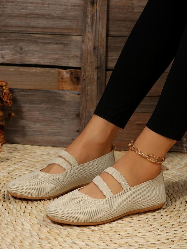 Women's Simple Plain Color Flat Flats, Casual Comfortable Versatile Shoes, Fashionable Round toe Breathable Flat Shoes