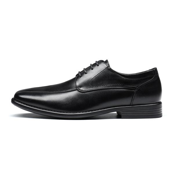 Bruno Marc Men's Classic Cuban Heel Lace-Up Oxford Round Toe Dress Shoes with Comfortable Leather Lining and Soft Latex Insole