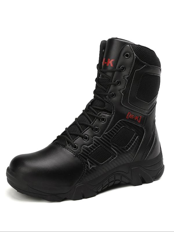 Men's Outdoor Insurance Shoes, Casual Anti-shock Anti-collision Lace Up Waterproof Working Boots, Anti-smash & Anti-puncture Shoes for Work, Outdoor Sports Shoes