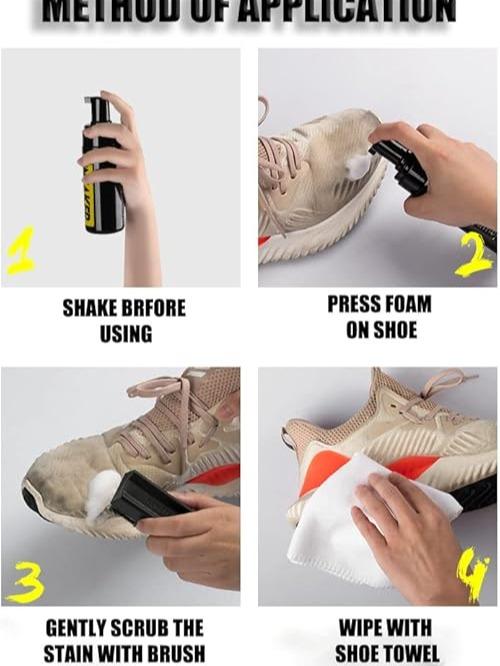 Shoe Cleaner Kit for Sneaker, Water-Free Foam Sneaker Cleaner 5.3Oz with Shoe Brush and Shoe Cloth,Work on White Shoe,Suede,Boot,Canvas,PU,Fabric,etc