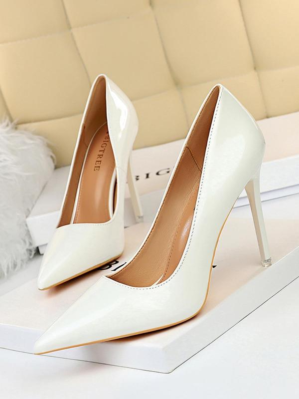 Women's Fashionable Solid Color Stiletto Heels, Elegant Pointed Toe High Heels for Party, Daily Clothing Decor for Women & Girls