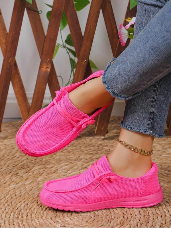 Runner Low Top Slip on Loafers, 2024 Summer Casual Lightweight Breathable Comfortable Flat Shoes for Daily Everyday Wear, Girl's Walking Shoes, Footwear for Girl, Students